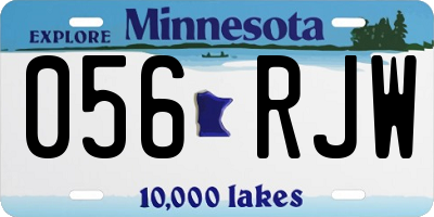 MN license plate 056RJW
