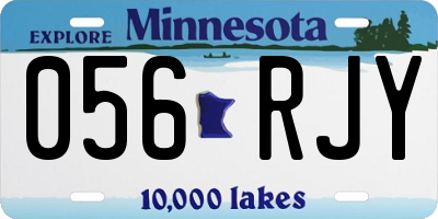 MN license plate 056RJY