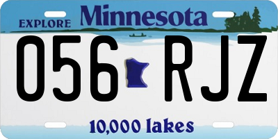 MN license plate 056RJZ