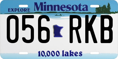 MN license plate 056RKB