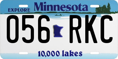 MN license plate 056RKC
