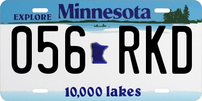 MN license plate 056RKD