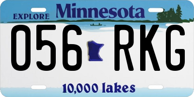 MN license plate 056RKG