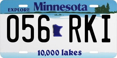 MN license plate 056RKI