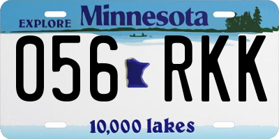 MN license plate 056RKK