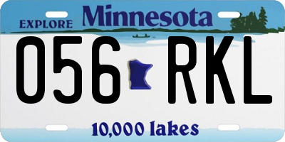 MN license plate 056RKL