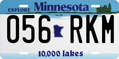 MN license plate 056RKM
