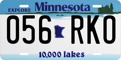 MN license plate 056RKO