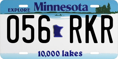MN license plate 056RKR