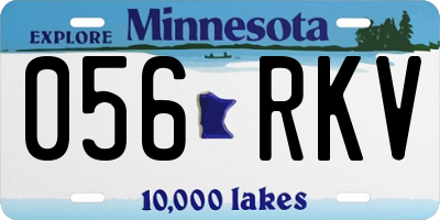 MN license plate 056RKV