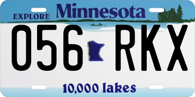 MN license plate 056RKX