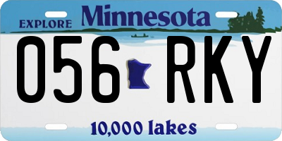 MN license plate 056RKY