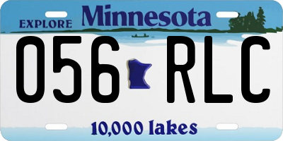 MN license plate 056RLC