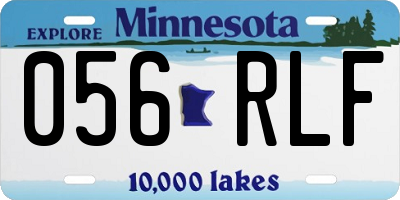 MN license plate 056RLF