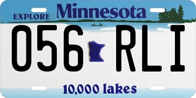 MN license plate 056RLI