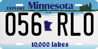 MN license plate 056RLO