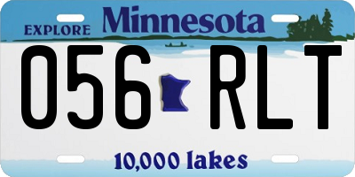 MN license plate 056RLT