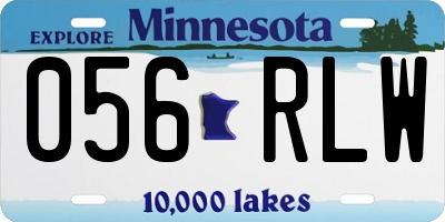 MN license plate 056RLW