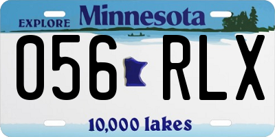 MN license plate 056RLX