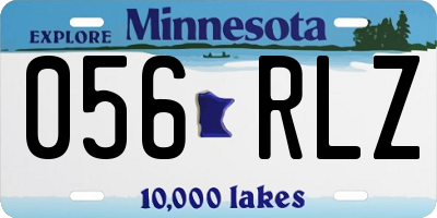 MN license plate 056RLZ