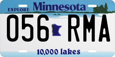 MN license plate 056RMA