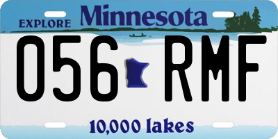 MN license plate 056RMF
