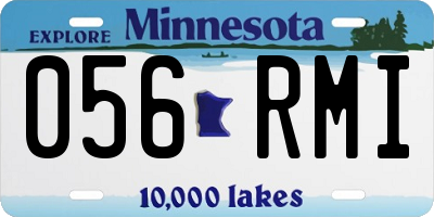 MN license plate 056RMI