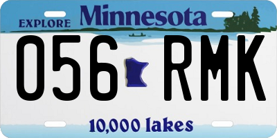 MN license plate 056RMK