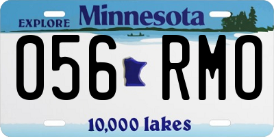 MN license plate 056RMO