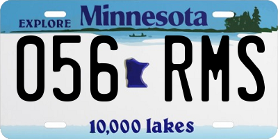 MN license plate 056RMS