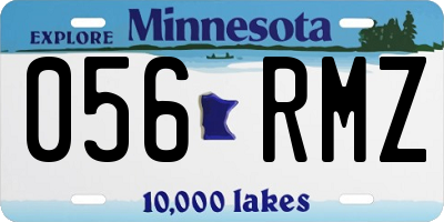 MN license plate 056RMZ