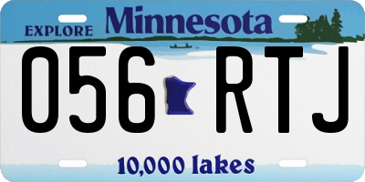 MN license plate 056RTJ