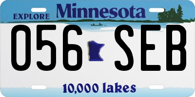 MN license plate 056SEB