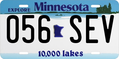 MN license plate 056SEV