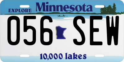 MN license plate 056SEW