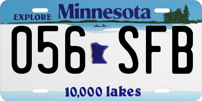 MN license plate 056SFB