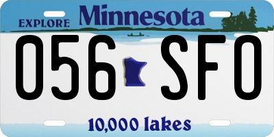 MN license plate 056SFO
