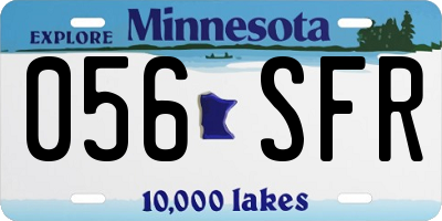 MN license plate 056SFR