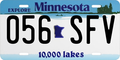 MN license plate 056SFV