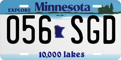 MN license plate 056SGD