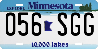 MN license plate 056SGG