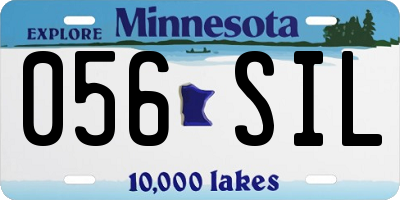 MN license plate 056SIL