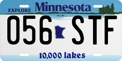 MN license plate 056STF