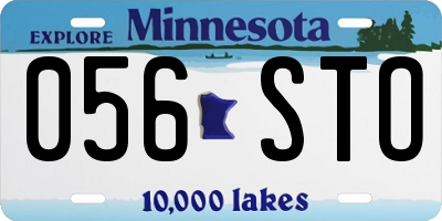 MN license plate 056STO