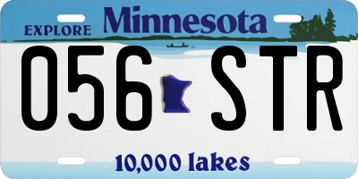 MN license plate 056STR