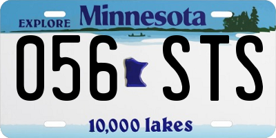 MN license plate 056STS