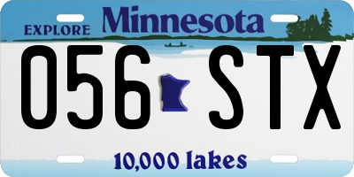 MN license plate 056STX