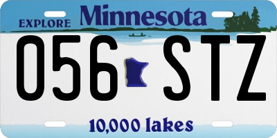 MN license plate 056STZ