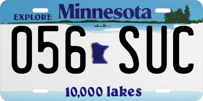MN license plate 056SUC