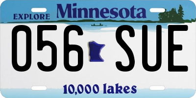MN license plate 056SUE